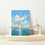Cowes Sailing Print, Travel Poster of Cowes, Cowes Gift, Cowes Art, Sailing Art, Isle of Wight Gift, NQ Media Designs