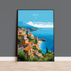 Sicily Travel Poster, Travel Print of Sicily , Italy Poster, Sicily Gift, Sicily Art, Italy Art