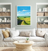 Hadrians Wall Print, Travel Poster of Hadrians Wall , Northumberland, Hadrians Wall Gift, Northumberland Art, NQ Media Designs
