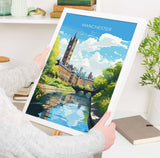 Manchester Travel Poster, Travel Print of Manchester, Lancashire, Manchester Gift, Manchester Art, Lancashire Poster NQ Media Designs