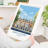 Earls Court Travel Poster, Travel Print of Earls Court, London Poster, Earls CourtGift, Earls Court Art, London Art UK Travel Gift NQ Media Designs