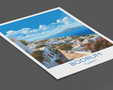 Bodrum Travel Print, Travel Poster of Bodrum, Turkey Poster, Bodrum Gift, Bodrum Art, Turkey Art NQ Media Designs
