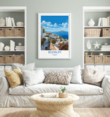 Bodrum Travel Print, Travel Poster of Bodrum, Turkey Poster, Bodrum Gift, Bodrum Art, Turkey Art NQ Media Designs