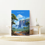 Angel Falls Print, Travel Poster of Angel Falls, Venezuela Art, Angel Falls Art Gift, South America Gift, Travel Gift NQ Media Designs