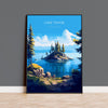 Lake Tahoe Print, Travel Poster of Lake Tahoe, Sierra Nevada Art, Lake Tahoe Gift, USA, Travel Gift NQ Media Designs