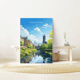 Manchester Travel Poster, Travel Print of Manchester, Lancashire, Manchester Gift, Manchester Art, Lancashire Poster NQ Media Designs