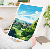 Buxton Travel Poster, Travel Print of Buxton, Buxton, Buxton Gift, Derbyshire Art NQ Media Designs