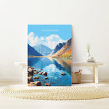 Wastwater Travel Print, Wastwater Travel Poster, England, Cumbria Art, Wastwater Gift, Lake District, Wall Art Print NQ Media Designs