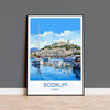 Bodrum Travel Print, Travel Poster of Bodrum, Turkey Poster, Bodrum Gift, Bodrum Art, Turkey Art NQ Media Designs