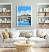 Bodrum Travel Poster, Travel Print of Bodrum, Turkey Poster, Bodrum Gift, Bodrum Art, Turkey Art NQ Media Designs