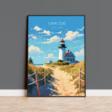 Cape Cod Poster, Travel Print of Cape Cod, Massachusetts, USA, Cape Cod Gift, Cape Cod Art, Travel Gift NQ Media Designs