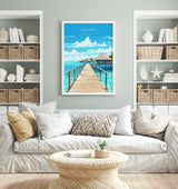 Maldives Travel Print, Travel Poster of Maldives, Indian Ocean, Maldives Gift, Maldives Art, Wall Art Print NQ Media Designs