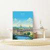 Bath Travel Print, Travel Poster of Bath, England, Cotswolds Art, Bath Gift, Wall Art Print