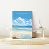 Whitesands Bay Travel Poster, Travel Print of Whitesands Bay, St Davids, Pembrokeshire Art, Whitesands Bay Gift, Wales Gift