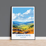 Cairngorms Travel Print, Travel Poster of Cairngorms , Scotland Gift, Cairngorms Art Gift, Scottish Highlands NQ Media Designs