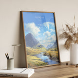 Glencoe Poster, Travel Print of Glencoe, Highlands Gift, Scotland, Highlands Art, Glencoe Gift, Wall Art Print NQ Media Designs