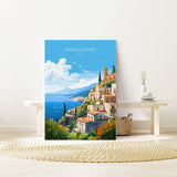 Amalfi Poster, Travel Print of Amalfi Coast, Italy Poster, Amalfi Coast Art Gift, Sorrento Art, Italy Art Travel Gift NQ Media Designs
