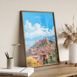 Granada Travel Poster, Travel Print of Granada , Spain Poster, GranadaGift, GranadaArt, Spain Art NQ Media Designs