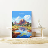 Sedona Travel Print, Travel Poster of Sedona National Park, Arizona, USA, Sedona Art Gift NQ Media Designs