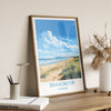 Brancaster Beach Travel Print, Travel Poster of Brancaster, Norfolk Gift, England, Norfolk Art, Brancaster Beach Gift, Wall Art Print