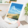 Brancaster Beach Travel Print, Travel Poster of Brancaster, Norfolk Gift, England, Norfolk Art, Brancaster Beach Gift, Wall Art Print