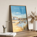 Wells Next the Sea Travel Print, Travel Poster of Wells Next the Sea, Norfolk, England, Norfolk Art, Norfolk Gift, Wall Art Print NQ Media Designs