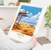 Kenya Travel Print, Travel Poster of Kenya, Kenya Gift, Africa, Africa Art Gift, Wall Art Print