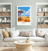Kenya Travel Print, Travel Poster of Kenya, Kenya Gift, Africa, Africa Art Gift, Wall Art Print
