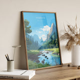 Yosemite Print, Travel Poster of Yosemite, National Park Art, Yosemite National Park Gift, Colorado, USA, Travel Gift NQ Media Designs