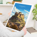 Edinburgh Print, Travel Poster of Edinburgh Castle, Scotland, Edinburgh Castle Art, Edinburgh Gift, Wall Art Print NQ Media Designs