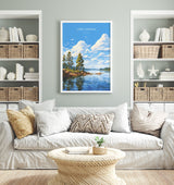 Lake Saimaa Travel Poster, Lake Saimaa Travel Print, Finland, Finland Art, Lake Saimaa Gift, Wall Art Print NQ Media Designs