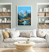 Banff Print, Travel Poster of Banff National Park, Banff National Park Gift, Canada Art, Canada Gift,