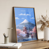 Mount Fuji Print, Travel Poster of Mount Fuji, Japan Art gift, Mount Fuji Art, Travel Gift NQ Media Designs