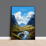 Glencoe Travel Poster, Travel Print of Glencoe, Highlands Gift, Scotland, Highlands Art, Glencoe Gift, Wall Art Print NQ Media Designs