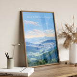 Blue Ridge Mountains Print, Travel Poster of Blue Ridge Mountains, Appalachian Mountains, USA, Travel Gift NQ Media Designs