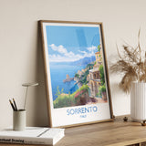 Sorrento Travel Print, Travel Poster of Sorrento, Italy Poster, Sorrento Gift, Sorrento Art, Italy Art Travel Gift NQ Media Designs