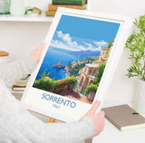 Sorrento Travel Print, Travel Poster of Sorrento, Italy Poster, Sorrento Gift, Sorrento Art, Italy Art Travel Gift NQ Media Designs