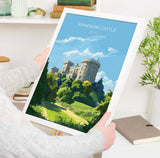Windsor Castle Print, Travel Poster of Windsor Castle, Berkshire, England, Windsor Castle Gift, UK Wall Art Gift Print NQ Media Designs