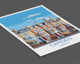 Camden Travel Poster, Travel Print of Camden, London Poster, Camden Gift, Camden Art, London Art UK Travel Gift NQ Media Designs