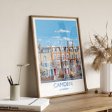 Camden Travel Poster, Travel Print of Camden, London Poster, Camden Gift, Camden Art, London Art UK Travel Gift NQ Media Designs