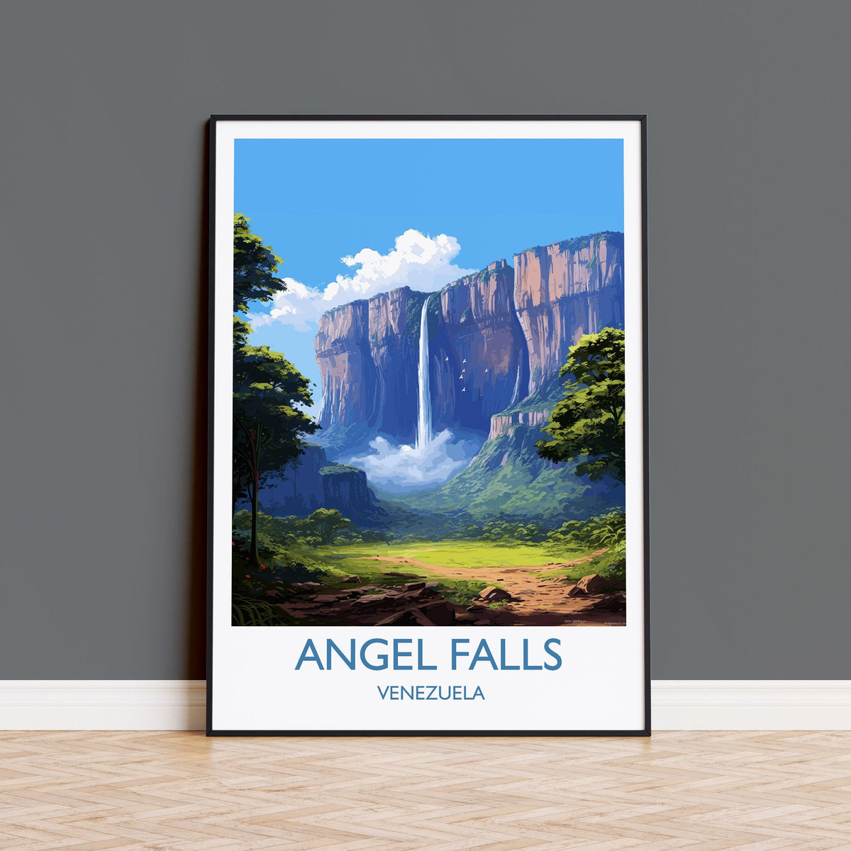 Angel Falls Poster, Travel Print of Angel Falls, Venezuela Art, Angel Falls Art Gift, South America Gift, Travel Gift NQ Media Designs