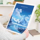 Antarctica Travel Print, Travel Poster of Antarctica, Antarctica Gift, Antarctica Art Gift, Wall Art Print NQ Media Designs