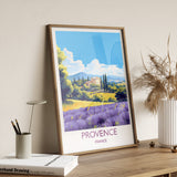 Provence Print, Travel Poster of Provence, France, Provence Gift, France Wall Art, Travel Gift NQ Media Designs