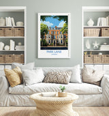 Park Lane Travel Poster, Travel Print of Park Lane, London Poster, Park Lane Gift, Park Lane Art, London Art UK Travel Gift NQ Media Designs