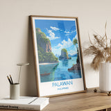 Palawan Travel Print, Travel Poster of Palawan, PalawanGift,Philippines Art Gift,Wall Art Print NQ Media Designs