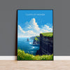 Cliffs of Moher Print, Travel Poster of Cliffs of Moher, Cliffs of Moher Gift, Ireland Art Gift, Travel Gift NQ Media Designs
