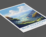 Blue Mountains Poster, Travel Print of Blue Mountains, New South Wales, Blue Mountains Gift, Australia Art Gift NQ Media Designs