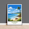 Lombok Travel Print, Travel Poster of Lombok, Indonesia, Lombok Gift, Wall Art Print NQ Media Designs