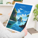 Palawan Travel Print, Travel Poster of Palawan, PalawanGift,Philippines Art Gift,Wall Art Print NQ Media Designs