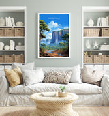 Angel Falls Print, Travel Poster of Angel Falls, Venezuela Art, Angel Falls Art Gift, South America Gift, Travel Gift NQ Media Designs